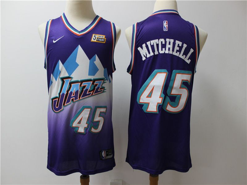 Men Utah Jazz #45 Mitchell Purple Game Nike NBA Jerseys1->utah jazz->NBA Jersey